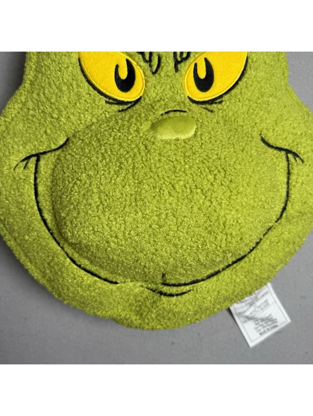 Hallmark Throw Pillow Green Dr. Seuss's How the Grinch Stole Christmas Face Cute